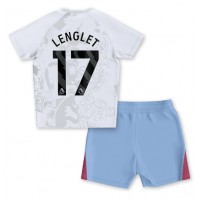 Camisa de Futebol Aston Villa Clement Lenglet #17 Equipamento Secundário Infantil 2023-24 Manga Curta (+ Calças curtas)
